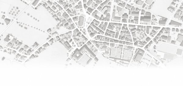 Minimalistische Stadtkarte im Graustufenstil
